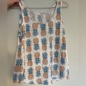 Ann Taylor Loft Pineapple Tank